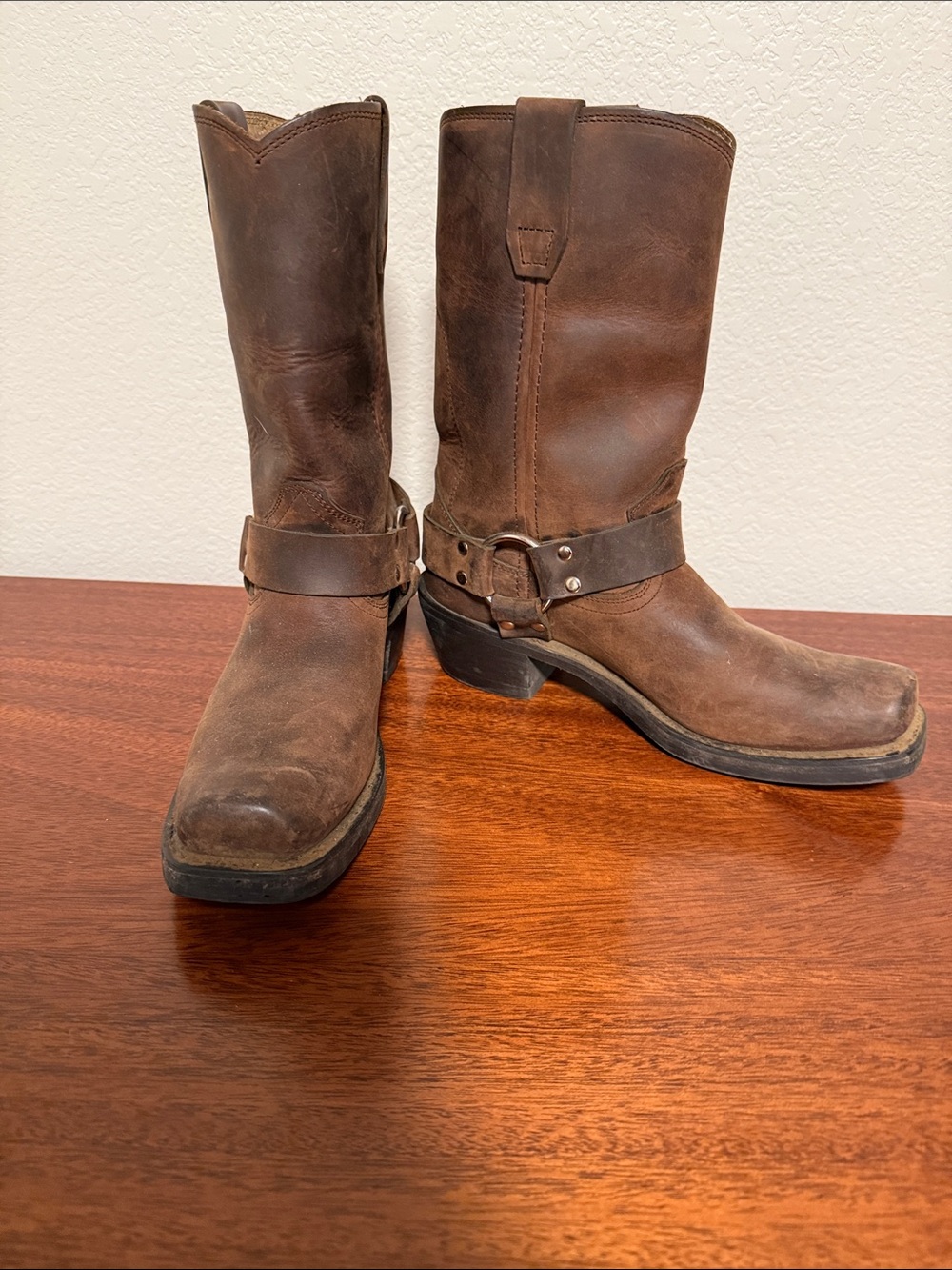 Durango Brown Leather Harness Cowboy Boots